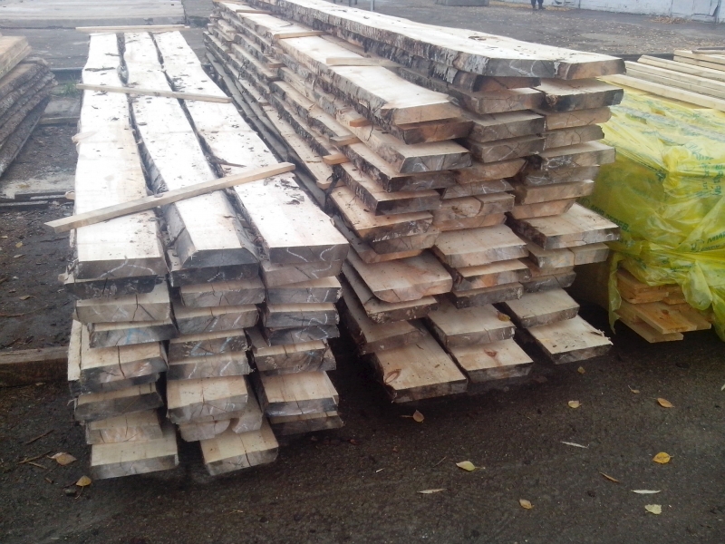 Доска необрезная из осины 