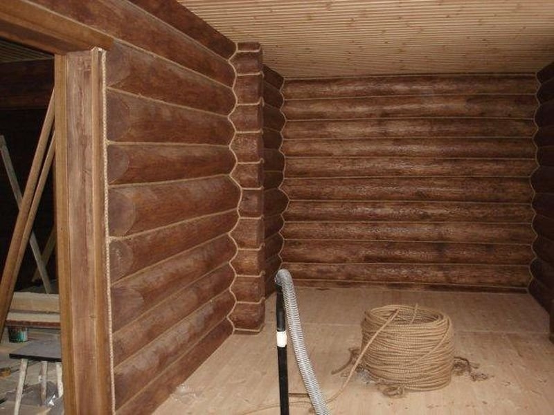 Сруб из нутри