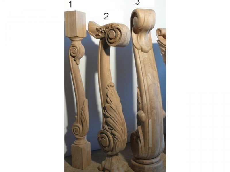 Фрезерованные элементы лестницы из ясеня